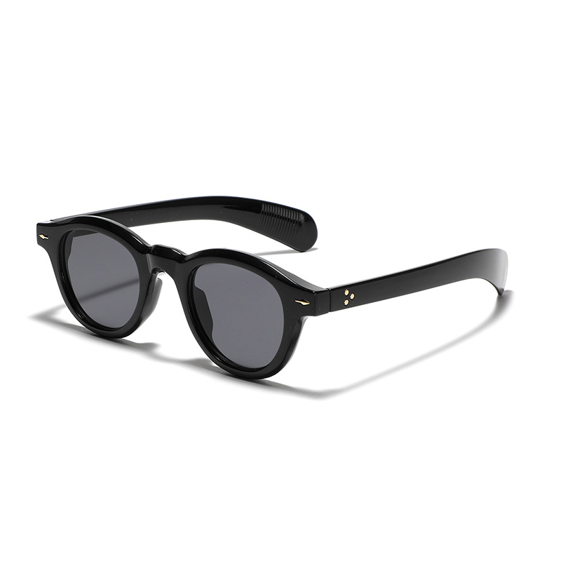Wholesale Vintage Round Frame Sunglasses UV400 Protection Rivet Eyewear - Everful
