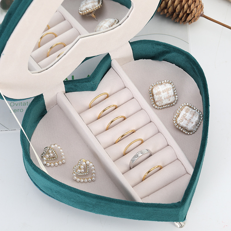 Luxury Velvet Furniture Shaped Jewelry Box Miniature Sofa Cabinet Jewelry Organizer Case For Rings Earrings Women Jewelry Storage Home Decor