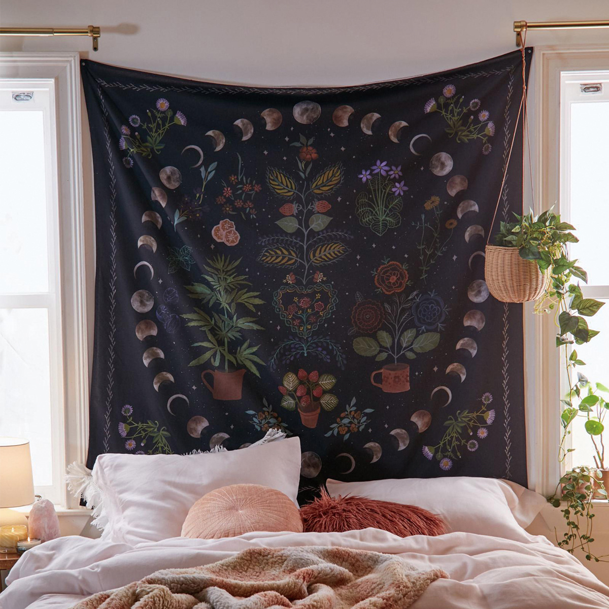 Bohemian Psychedelic Sun Flower Printing Background Cloth Tapestry