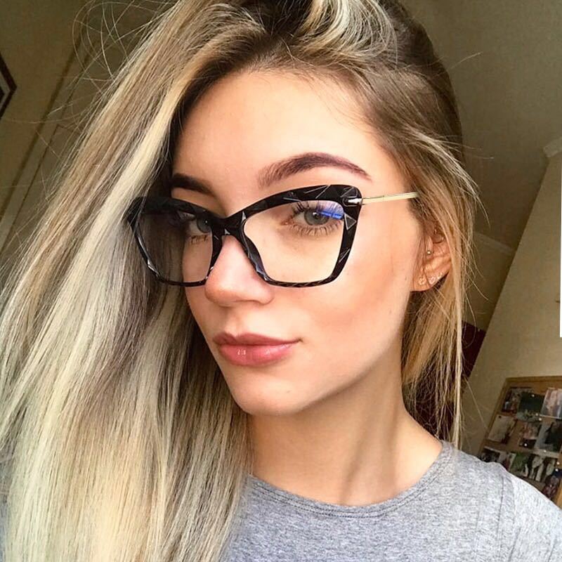 Wholesale Cat Eye Anti Blue Light Glasses Frame For Women - Everful