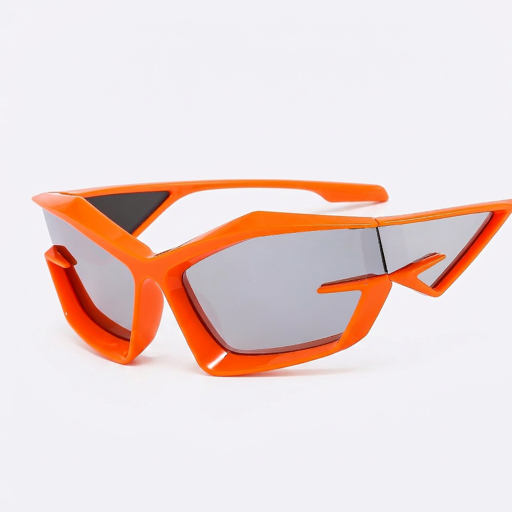 Wholesale Futuristic Y2K Geometric Sunglasses Irregular Cyberpunk UV400 - Everful