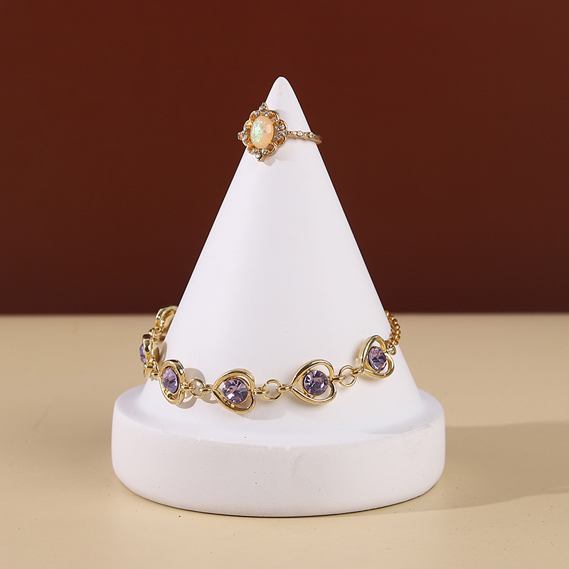 Minimalist Resin Cone Jewelry Display Stand For Bracelet Bangle Storage Hand Model Ornament Home Shop Showcase Jewelry Packaging Organizer Black White