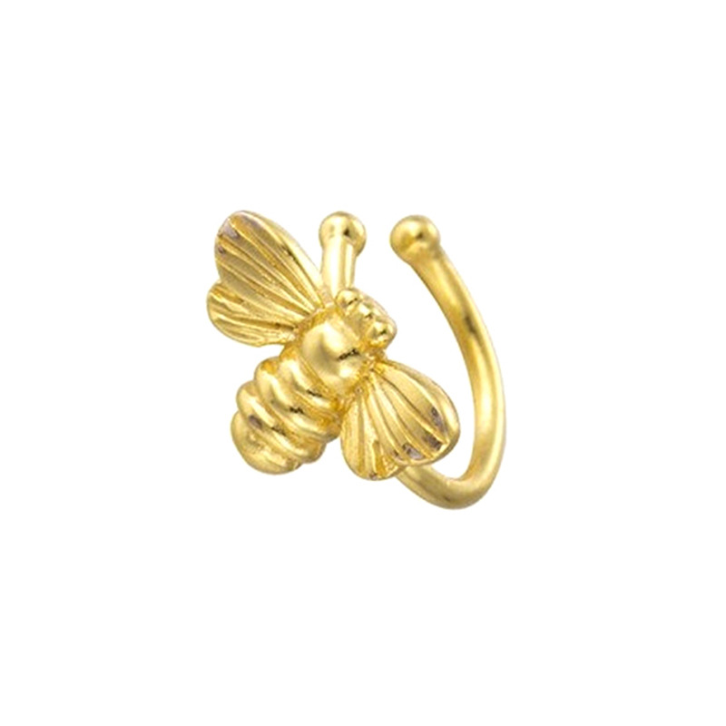 Vintage Bee Ear Cuff Copper Gold Plated Non Piercing Insect Clip On Earrings Fashion Jewelry For Women