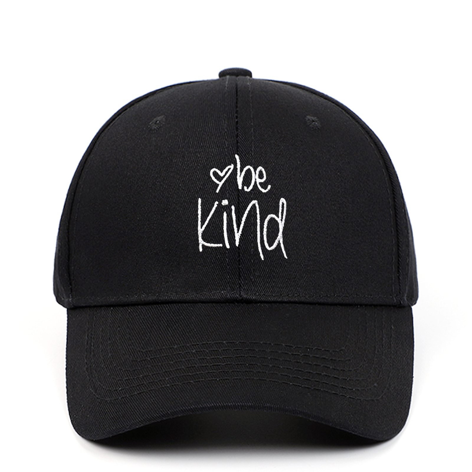 Be Kind Heart Embroidery Baseball Cap Cotton Adjustable Sun Hat For Men Women Casual Hip Hop Streetwear Outdoor Sport Snapback Hat