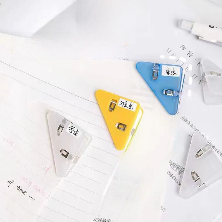 90 Degree Triangle Corner Clips ABS Plastic Paper Clips Document Organizer For Student Office School Work Test Paper Protector Clamp Stationery Supplies