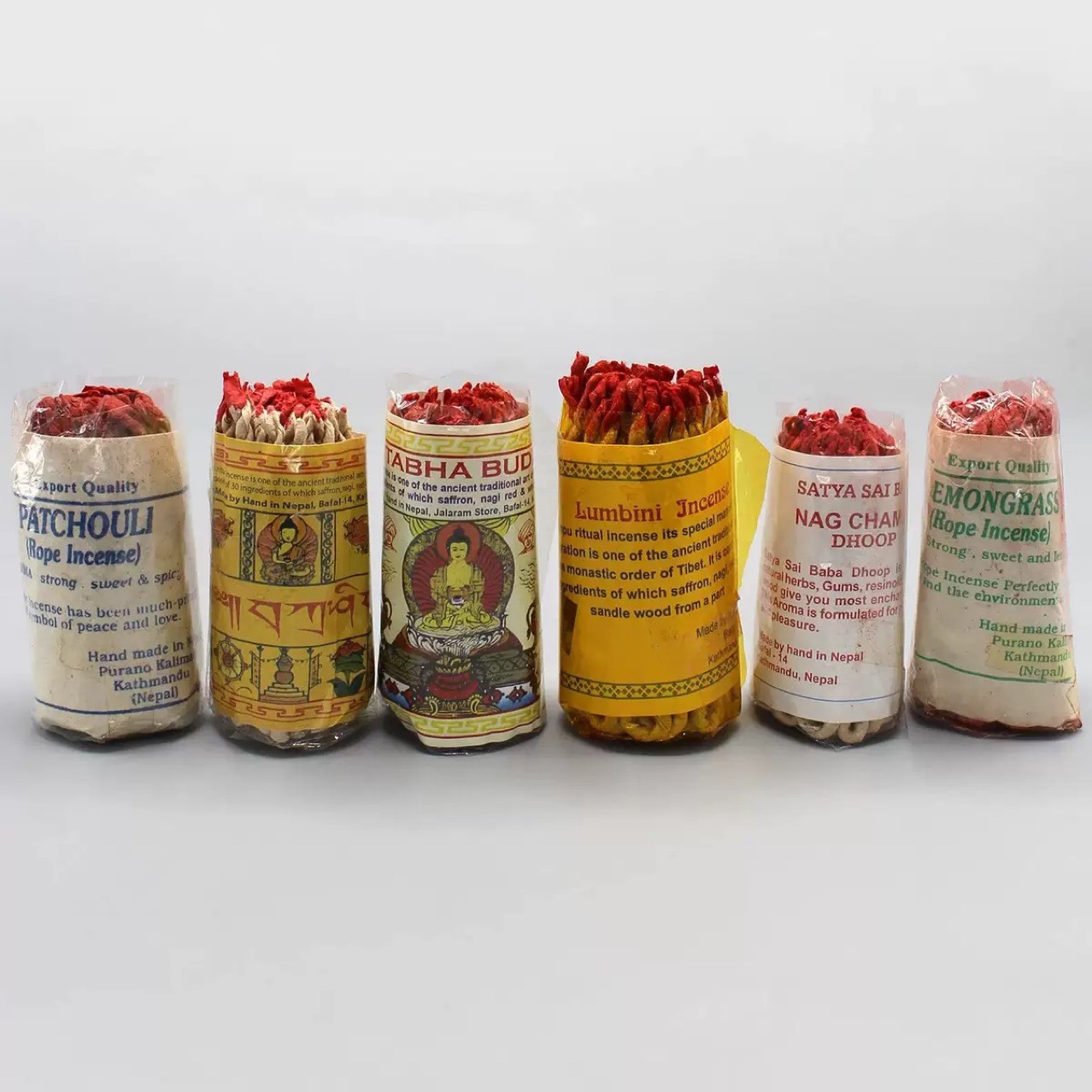 Handmade Nepal Rope Incense Natural Herbal Fragrance For Meditation Yoga Stress Relief Traditional Kathmandu Scented Lokta Paper Wrap Incense Set