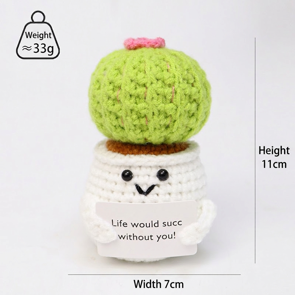 White Pot Large Cactus Ball