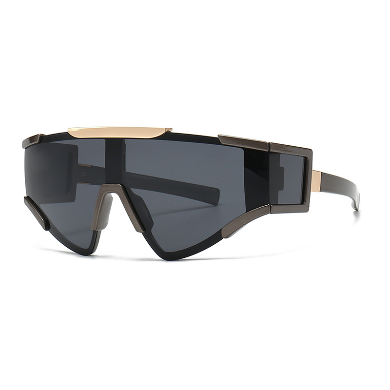 Minimalist Color Block Pc Special-Shaped Mirror Half Frame Glasses