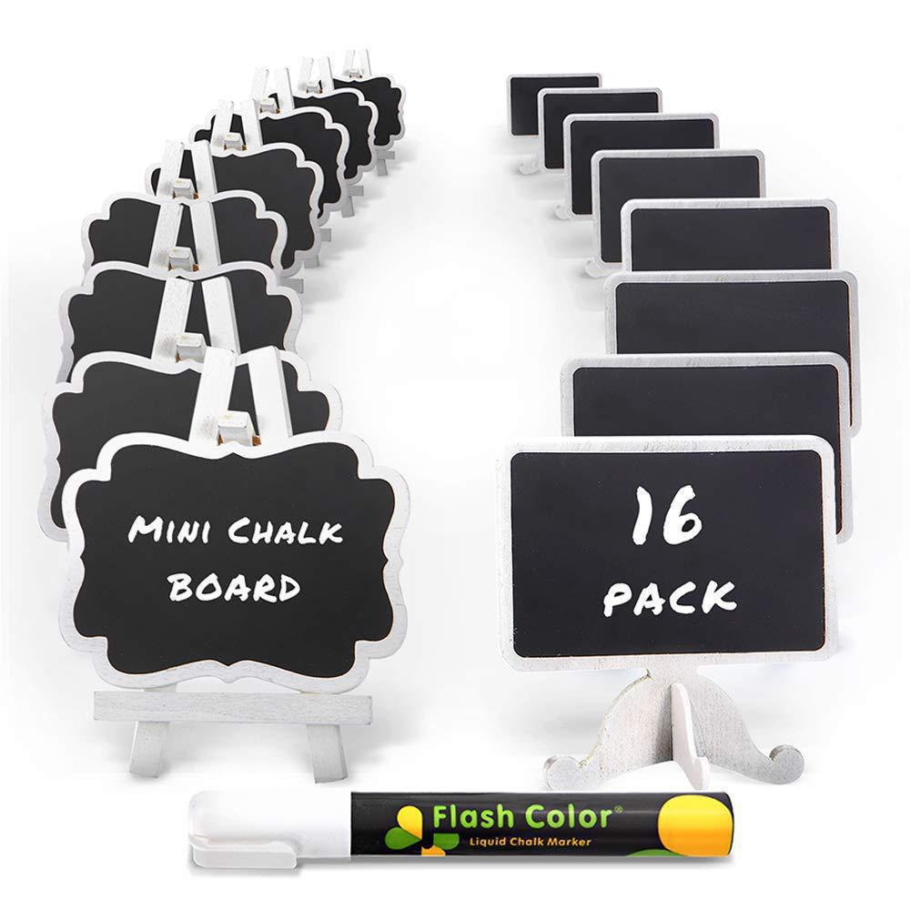 Mini Wooden Blackboard Set With Stand Small Chalkboard Signs For Wedding Table Party Food Markers Place Cards Message Board Erasable Desktop Decoration