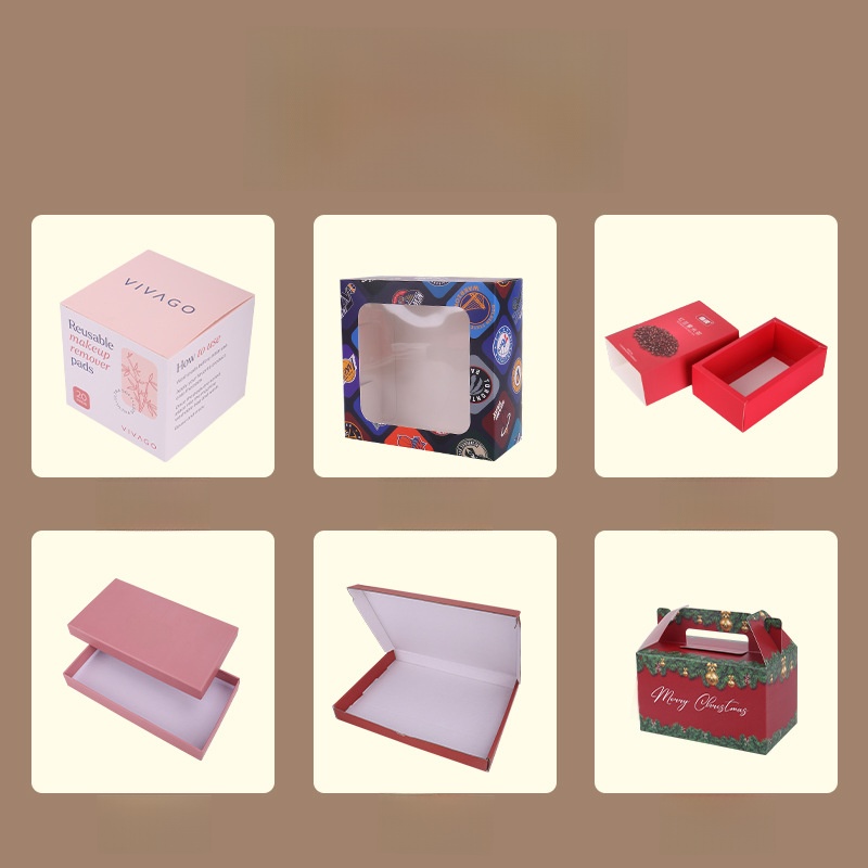Minimalist Foldable Paper Gift Boxes Kraft Black White Cardboard Packaging Box with Clear Window for Jewelry Handmade Soap Small Items Candy Wedding Party Supplies