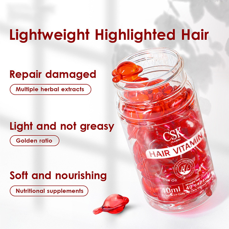 Moroccan Argan Oil Vitamin E Hair Vitamin Essence Oil Capsules Repair Damaged Dry Frizzy Hair Treatment Nourishing Smoothing Serum Leave-in Daily Hair Care For Women Men