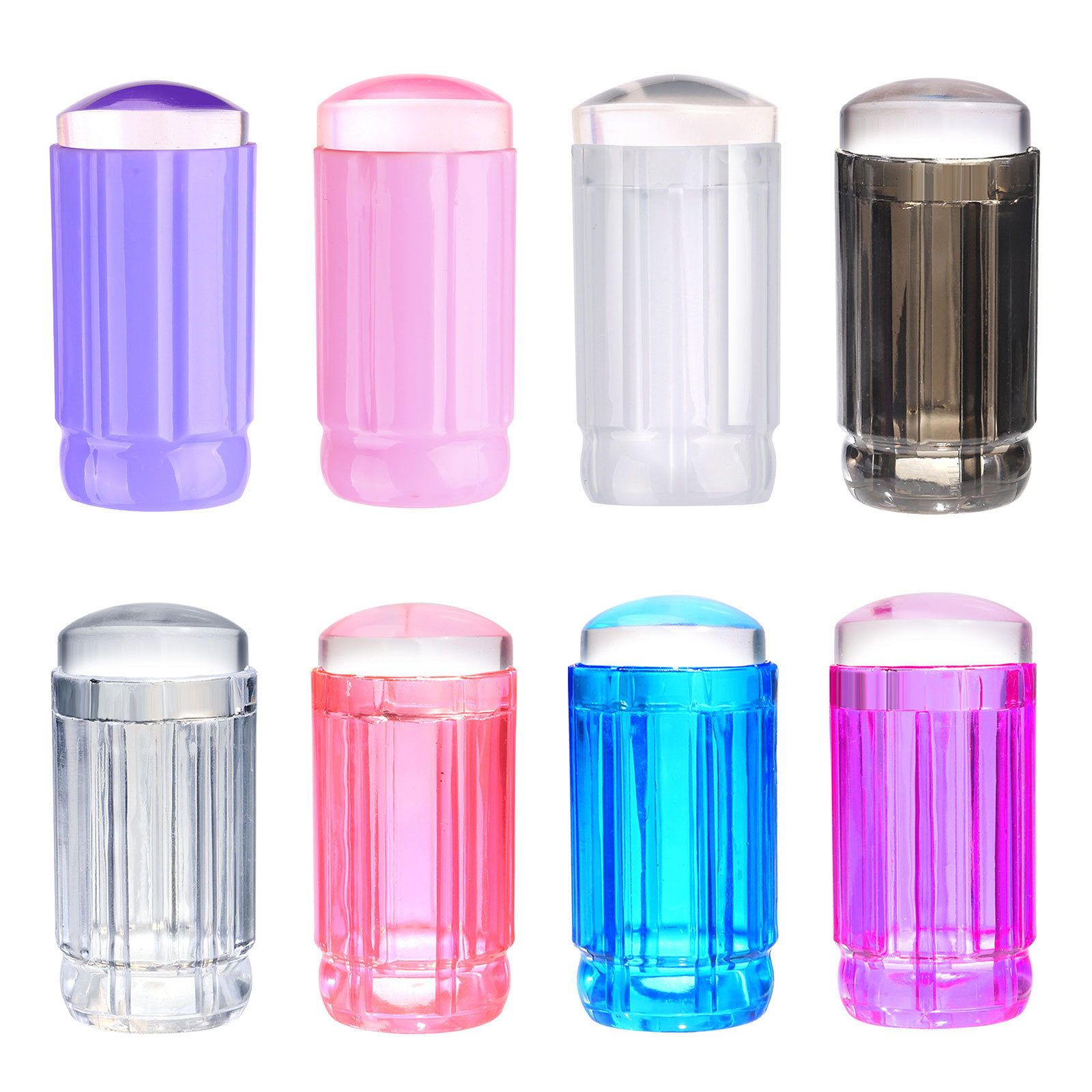 Clear Silicone Nail Art Stamper With Scraper Set Professional Manicure Image Transfer Tool Diy Polish Printing Stamping Kit For Women Salon Girls Home Design