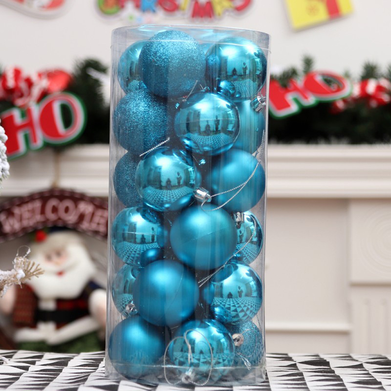 24pcs Christmas Ball Ornaments Set Shatterproof Electroplated Plastic Glitter Matte Baubles For Christmas Tree Holiday Party Home Decor Xmas Hanging Pendant Decorations