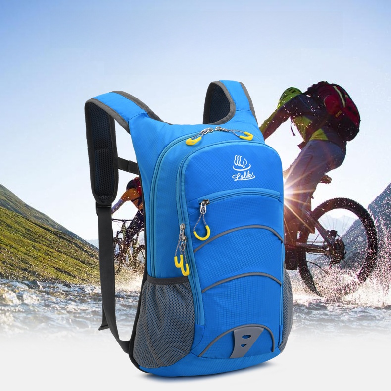 Large Capacity Outdoor Cycling Backpack Waterproof Nylon Lightweight Breathable Hiking Mountaineering Bag For Travel Sport With Reflective Strip For Men Women
