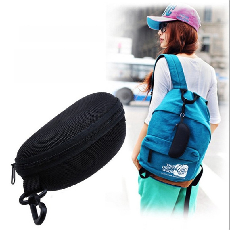 Portable Sunglasses Case Set Nylon Mesh Hard Shell Case PVC Leather Pouch With Microfiber Cleaning Cloth Polarized Test Card Blue Light Blocking Test Lamp Mini Screwdriver Tool For Travel Daily Eyewear Protection Accessories