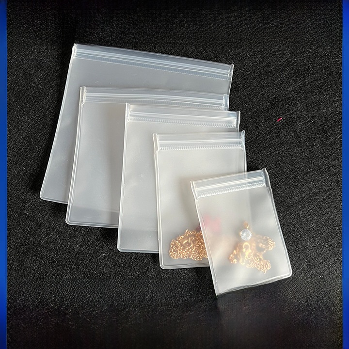 EVA Ziplock Jewelry Storage Bags Anti-Oxidation Frosted Transparent Plastic Packaging Pouch For Necklace Earrings Rings Bracelet Small Items Home Travel Organizer