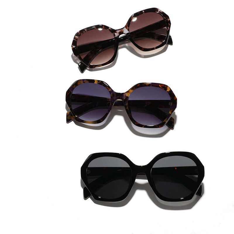 Wholesale Retro Large Frame Hexagon Sunglasses UV400 For Men Women - Everful