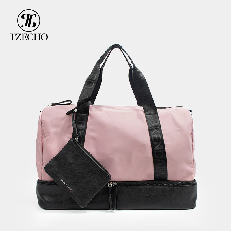 Large Capacity Travel Duffle Bag Lightweight Polyester Waterproof Gym Bag With Shoe Compartment For Women Men Weekend Trip