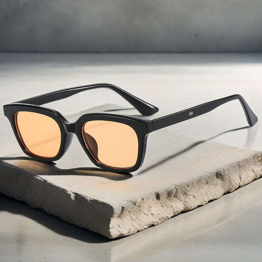 Wholesale Square Retro Sunglasses with Chic Rivet Decor UV400 Protection - Everful