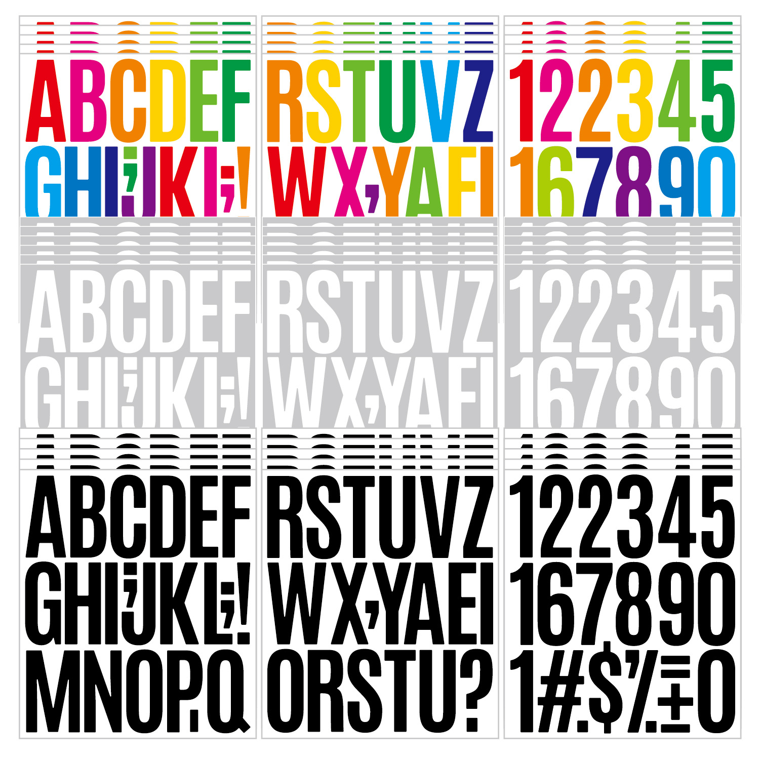 Large 3 Inch Waterproof Vinyl Letter and Number Stickers Set Self Adhesive DIY Alphabet Decals for Mailbox Car Signs Address Numbers Home Party Decor