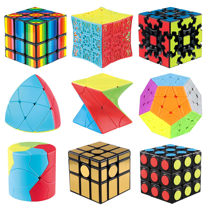 Professional Irregular Speed Cube ABS Educational Twisty Puzzle Gear Mirror Cylinder Mastermorphix Cube For Kids Adults Stress Relief Brain Teaser Toy