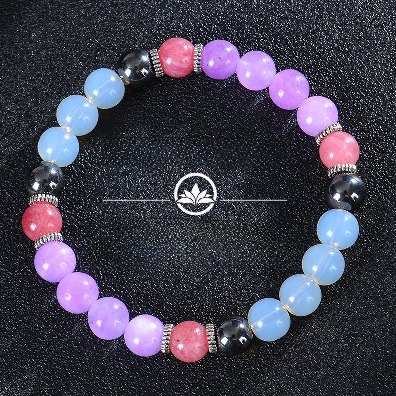 8mm Natural Stone Beaded Bracelet Healing Crystal Meditation Stress Relief Anxiety Bracelet For Women Men Energy Balance Yoga Jewelry