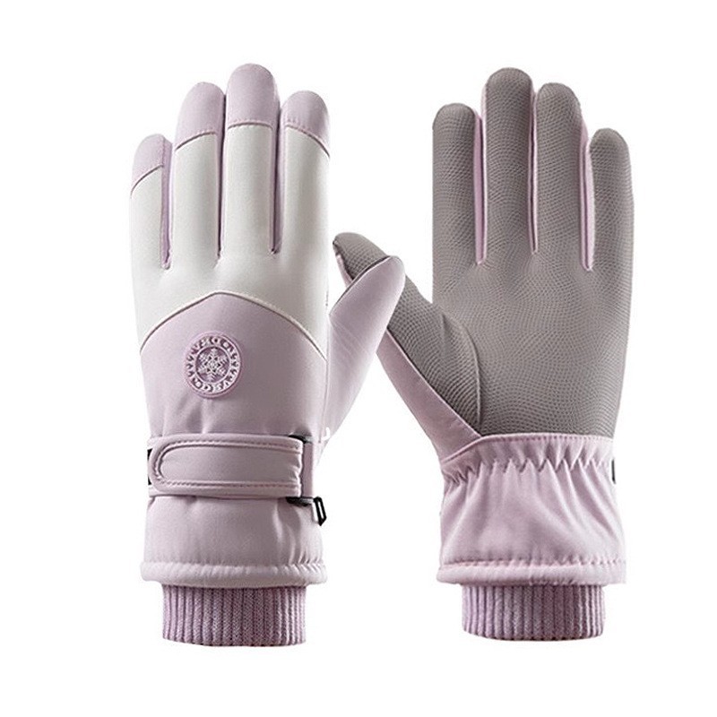 Winter Ski Gloves Windproof Waterproof Thermal Fleece Lined Touch Screen Mittens For Outdoor Riding Cycling Men Women Skiing Warm Cold Weather Gloves