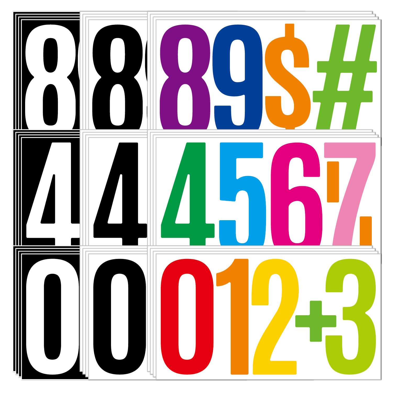 Waterproof Vinyl Large Number Stickers For Mailbox Car Boat Outside Sign Identification Address Labels Identification Decals