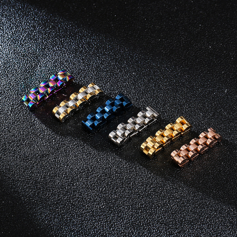 316L Stainless Steel Watch Band Style Link Chain Ring 8mm Width Fashion Luxury Jewelry For Men Women Gold Silver Blue Rose Gold Multicolor Ring