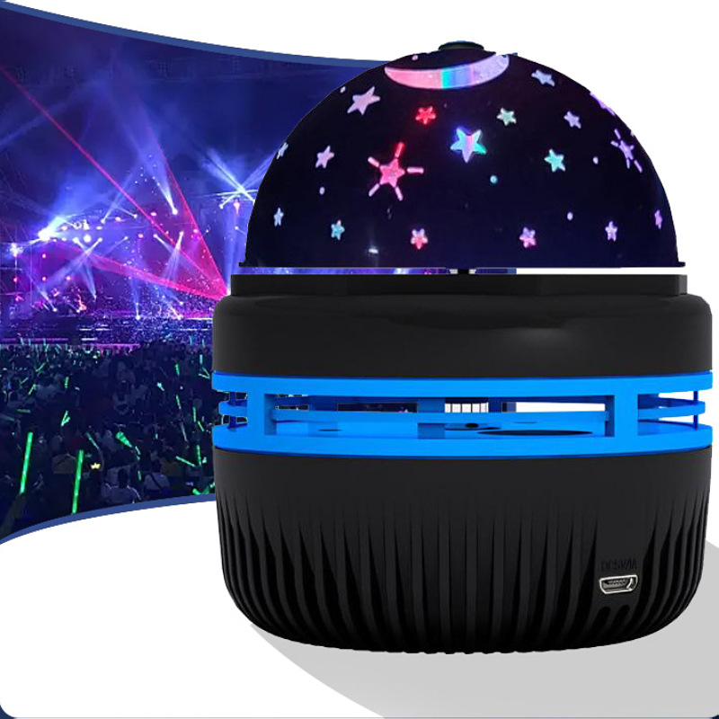 LED Starry Sky Projector Light Water Ripple Magic Ball Night Light with Remote Control RGB Colorful Atmosphere Table Lamp for Bedroom Party Decoration Romantic Gift