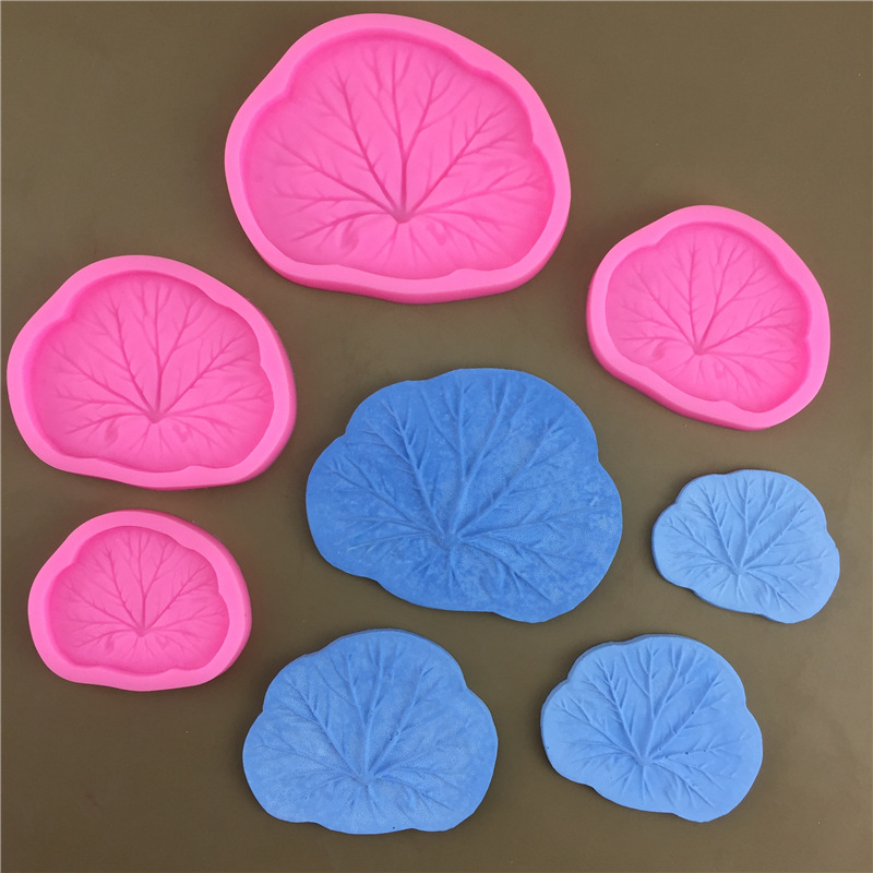 Lotus Leaf Silicone Mold Different Sizes Lily Pad Fondant Decoration Tool For Cake Chocolate Plaster Resin Craft DIY Baking Accessories