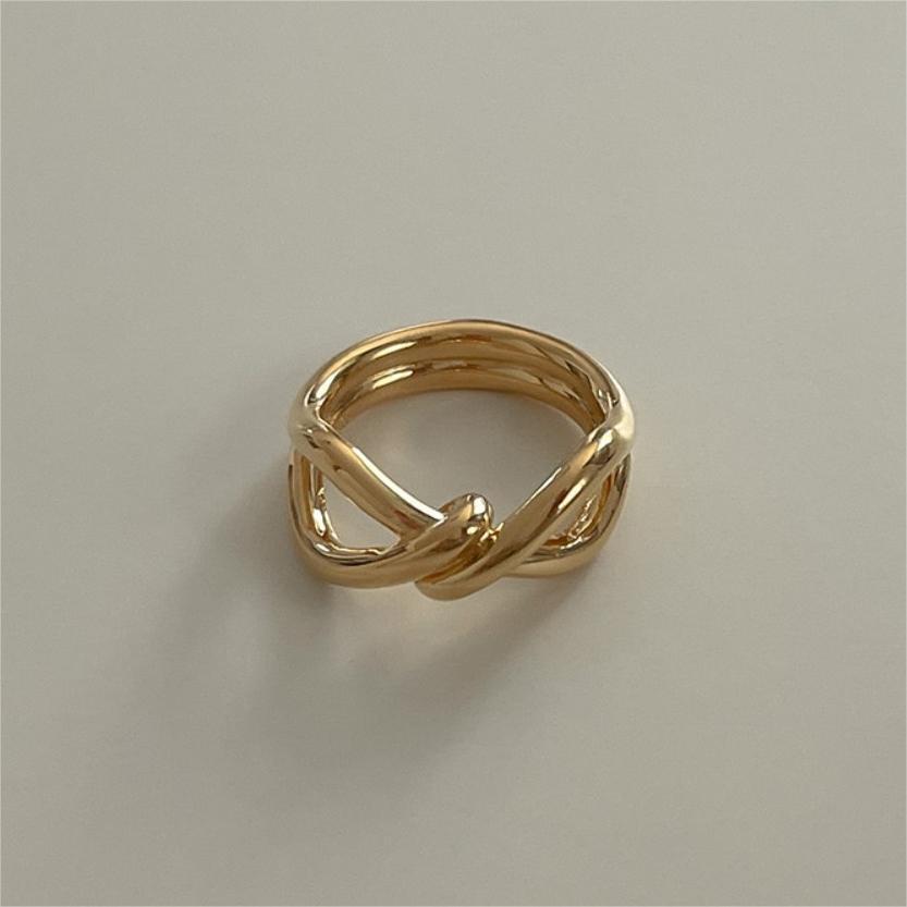925 Sterling Silver Knot Ring Minimalist Twisted Cross-over Geometric Band For Women Elegant INS Style Jewelry Gift Retro Handcrafted Polished Fine Jewelry