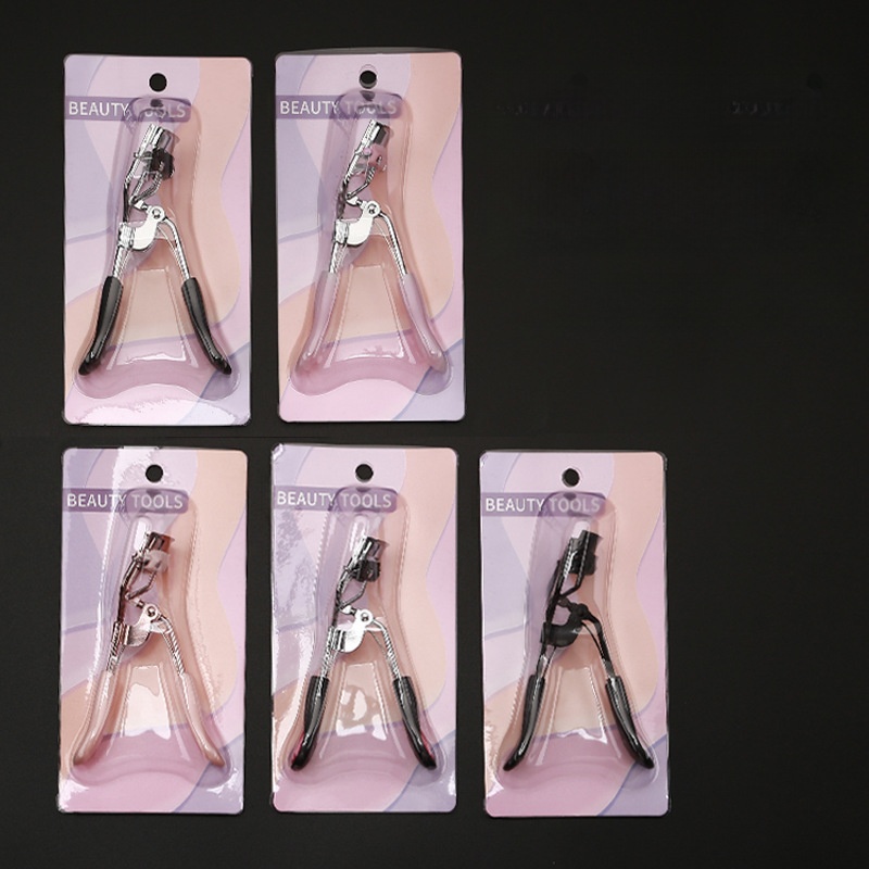 Professional Carbon Steel Eyelash Curler With Built-in Comb Natural Curling Eye Makeup Tool For Beginners Women Heart Handle Beauty Accessories