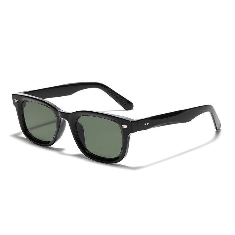Wholesale Retro Square Sunglasses With Metal Rivet Decor - Everful
