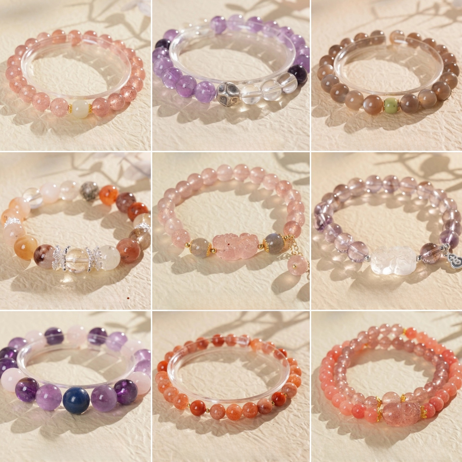 Natural Amethyst Strawberry Crystal Pixiu Bracelet New Chinese Style Versatile Bracelet Best Friend Jewelry