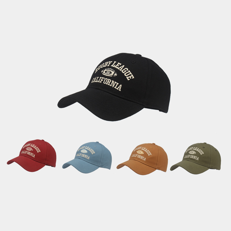 Embroidered Cotton Baseball Cap Rugby League California Adjustable Sun Hat For Men Women Outdoor Casual Sports Cap Breathable Dad Hat