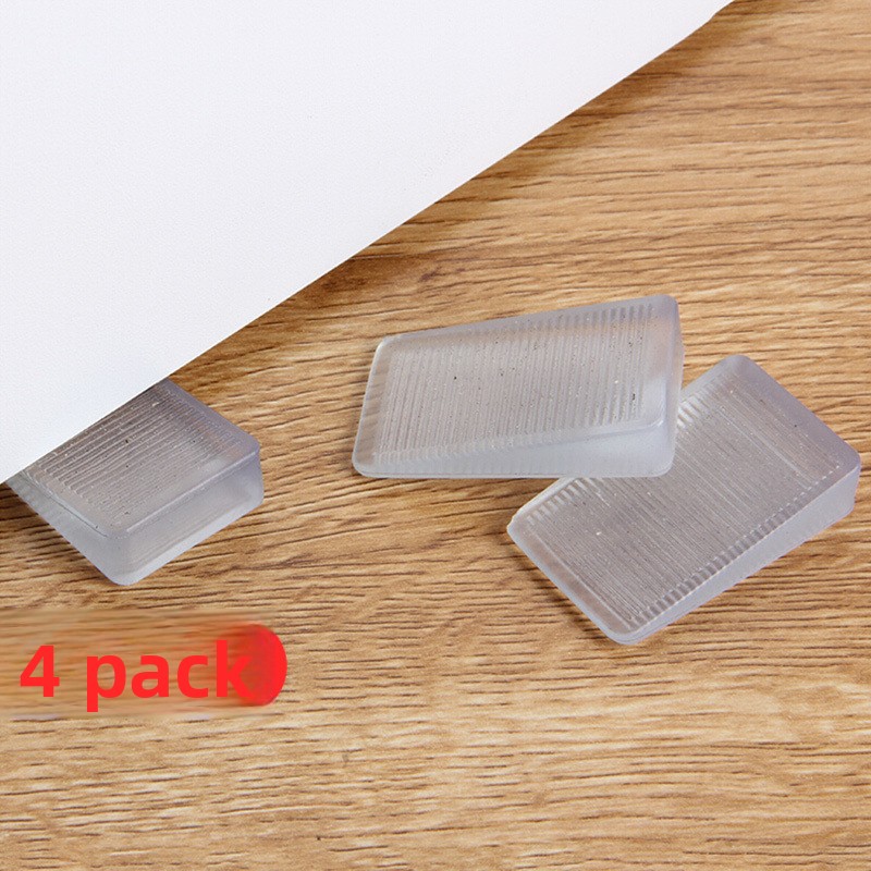 Transparent PVC Furniture Leveling Shims Anti-Slip Wedge Furniture Pads For Table Cabinet Door Leveling Japanese Style Home Improvement 4Pcs Set