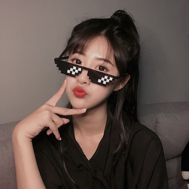 Wholesale Pixelated Mosaic Meme Style Sunglasses For Men Women - Everful
