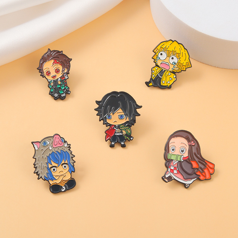 Cartoon Enamel Pin Alloy Anime Figure Brooch For Backpack Clothes Decoration Cute Q Version Jewelry Accessory For Unisex Fans