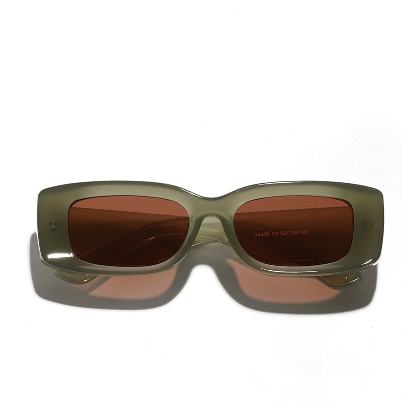 Wholesale Retro Rectangular Sunglasses With Y2K Square PC Frame For Men Women - Everful
