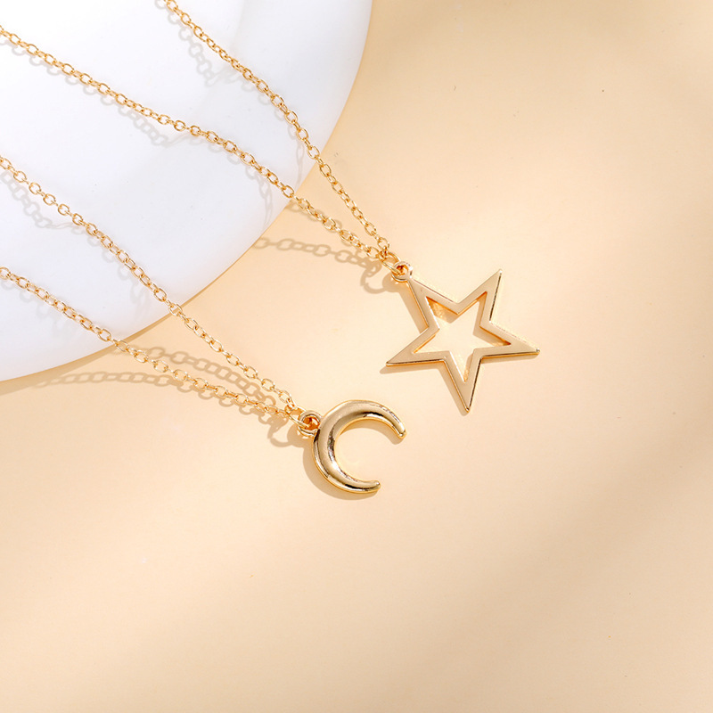 BFF Friendship Pendant Necklaces For Women Men Zinc Alloy Enamel Magnetic Butterfly Star Moon Cat Cowboy Hat Best Friend Jewelry Gift