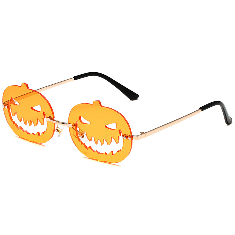 Hip-Hop Pumpkin Pc Special-Shaped Mirror Frameless Glasses