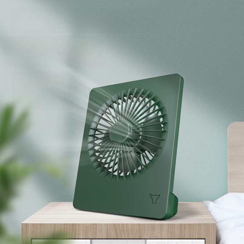 Portable Desktop Fan USB Rechargeable Quiet Electric Fan With Aromatherapy Slot 3-Speed Brushless Motor ABS Cooling Fan For Office Home Bedroom
