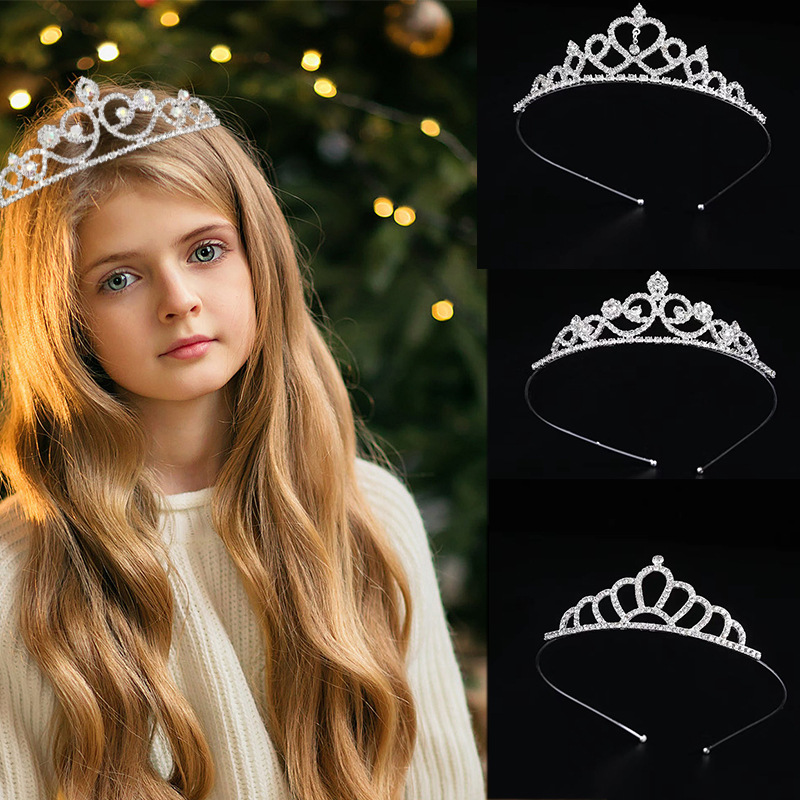 Alloy Children'S Hair Band Hair Band Headdress Simple Elegant Temperament Princess Girl Hair Band Crown Direct Sale