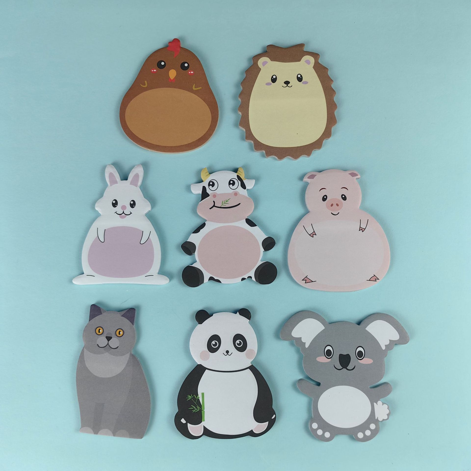 Cute Cartoon Animal Shaped Sticky Notes Self-Adhesive Paper Memo Pads For Desktop Message Notes Handbook Decoration