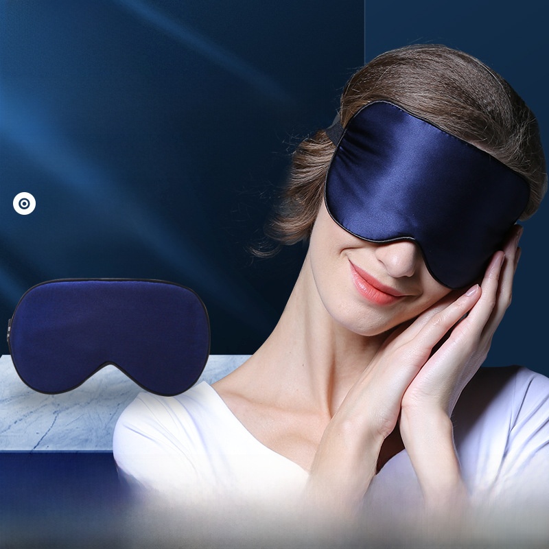 Mulberry Silk Sleep Eye Mask 100% Real Silk Both Sides Blackout Soft Breathable Light Blocking Blindfold For Sleeping Travel Night Sleep Luxury Solid Color Comfort For Men Women