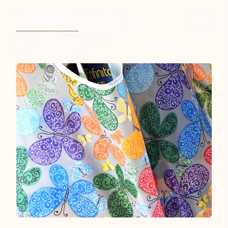 Portable Foldable Shopping Bag Large Capacity 190T Polyester Reusable Grocery Tote Bag For Supermarket Travel Eco-Friendly Print Handbag