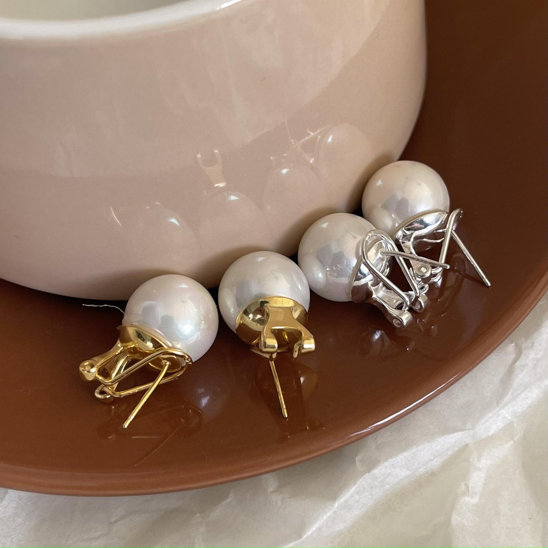 Minimalist Freshwater Pearl Leverback Earrings With 925 Sterling Silver Earring Post For Women Korean Fashion
