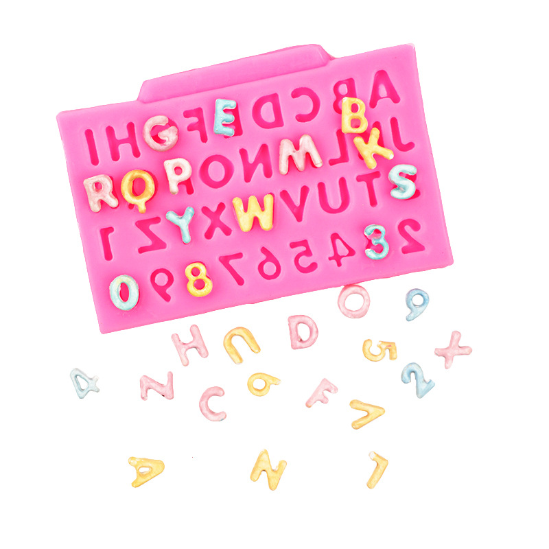 Silicone Letters And Numbers Cake Mold DIY Fondant Chocolate Clay Resin Casting Mold For Baking Cake Decoration Kitchen Accessories