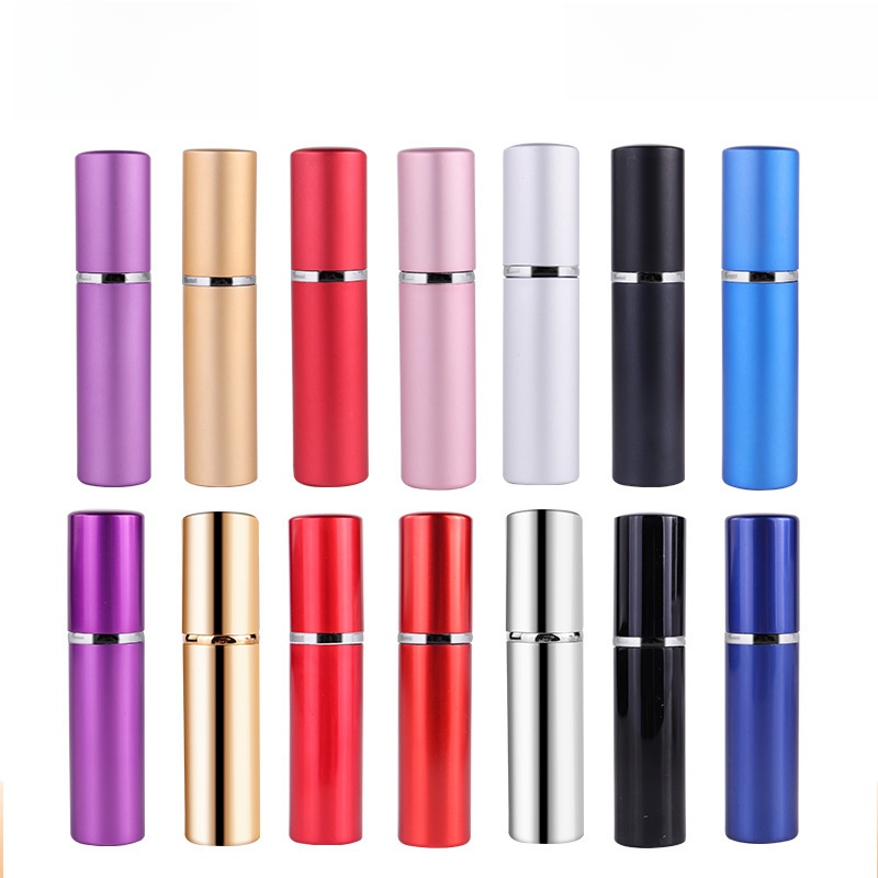 5ml Mini Refillable Perfume Atomizer Bottle Portable Anodized Aluminum Spray Bottle With Glass Liner Travel Sized Fragrance Decant Bottle For Women Men
